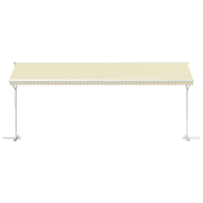 145884 vidaXL Free Standing Awning 600x300 cm Cream