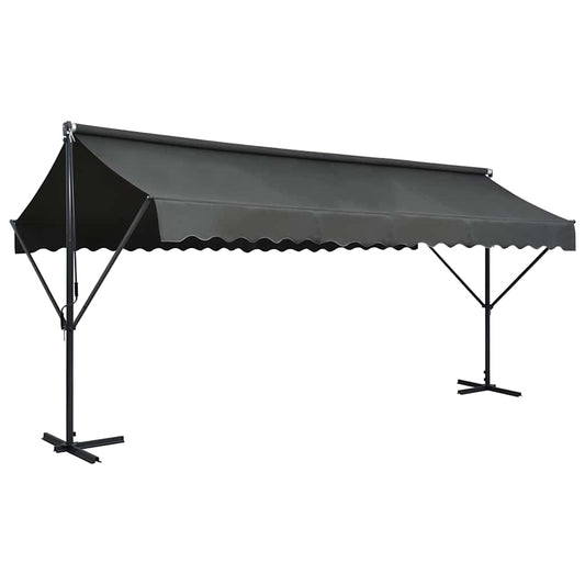 145887 vidaXL Free Standing Awning 500x300 cm Anthracite