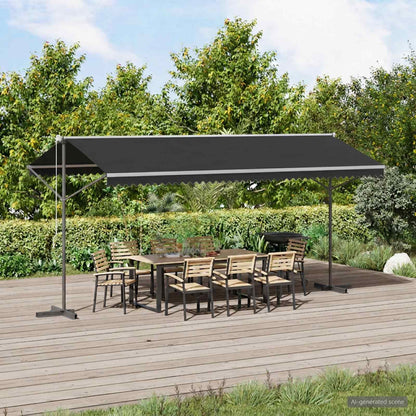 145887 vidaXL Free Standing Awning 500x300 cm Anthracite