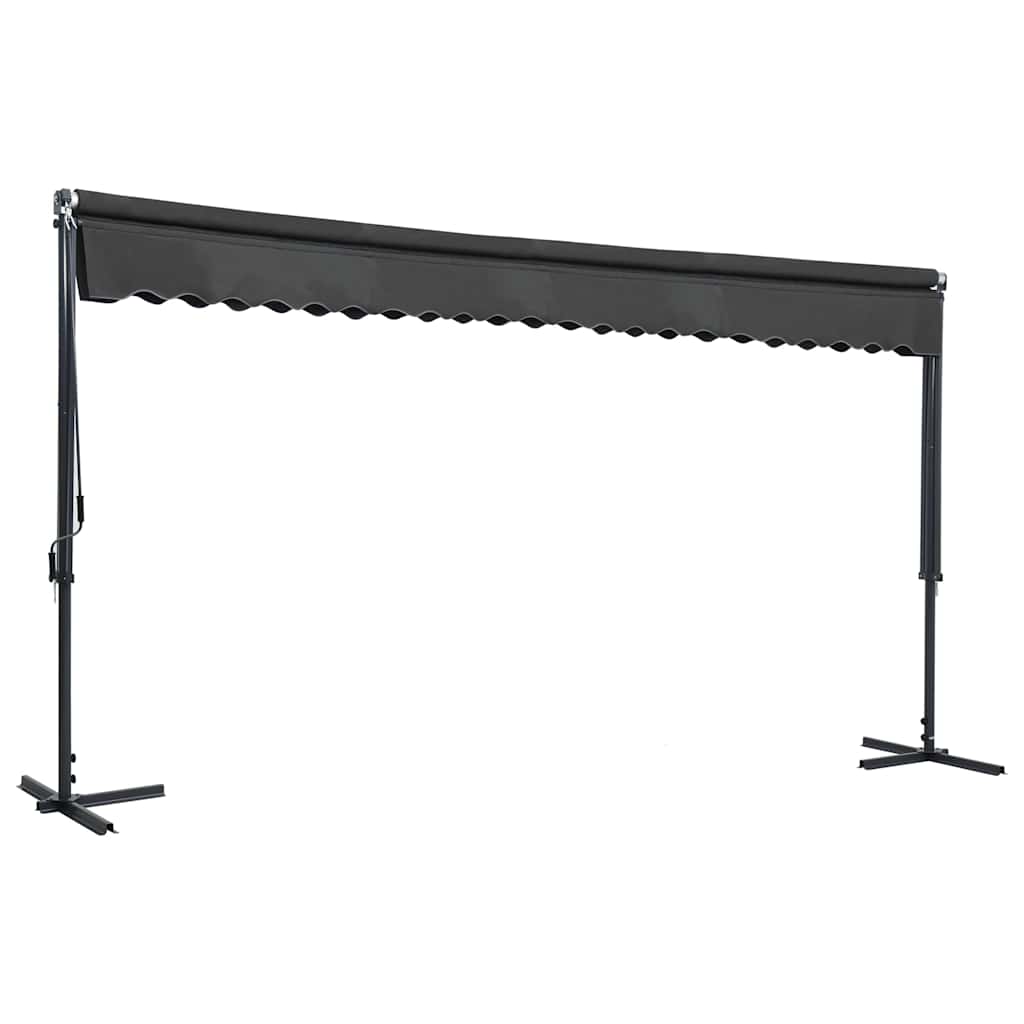 145887 vidaXL Free Standing Awning 500x300 cm Anthracite