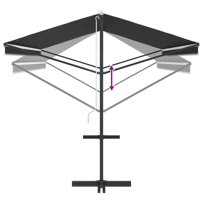 145887 vidaXL Free Standing Awning 500x300 cm Anthracite