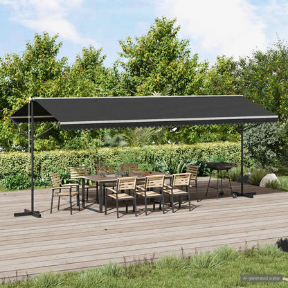 145888 vidaXL Free Standing Awning 600x300 cm Anthracite
