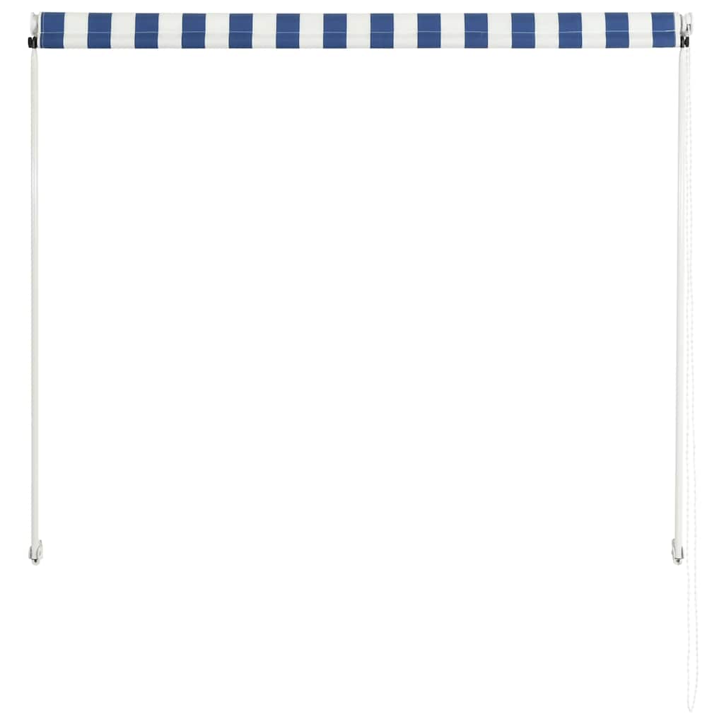vidaXL Retractable Awning 100x150 cm Blue and White