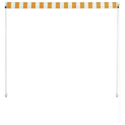 vidaXL Retractable Awning 100x150 cm Yellow and White
