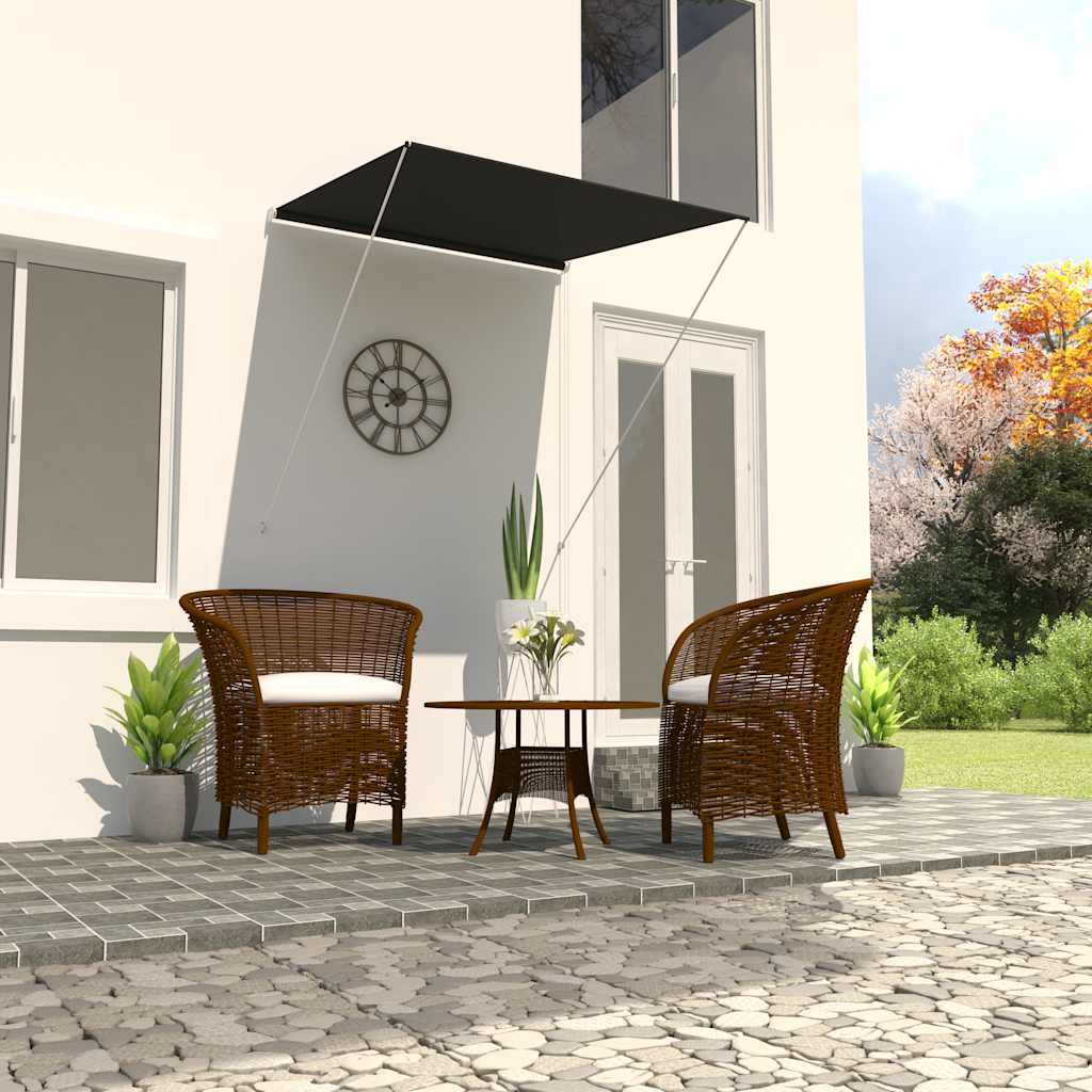 vidaXL Retractable Awning 100x150 cm Anthracite