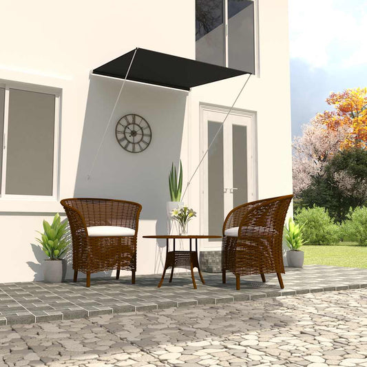 vidaXL Retractable Awning 100x150 cm Anthracite