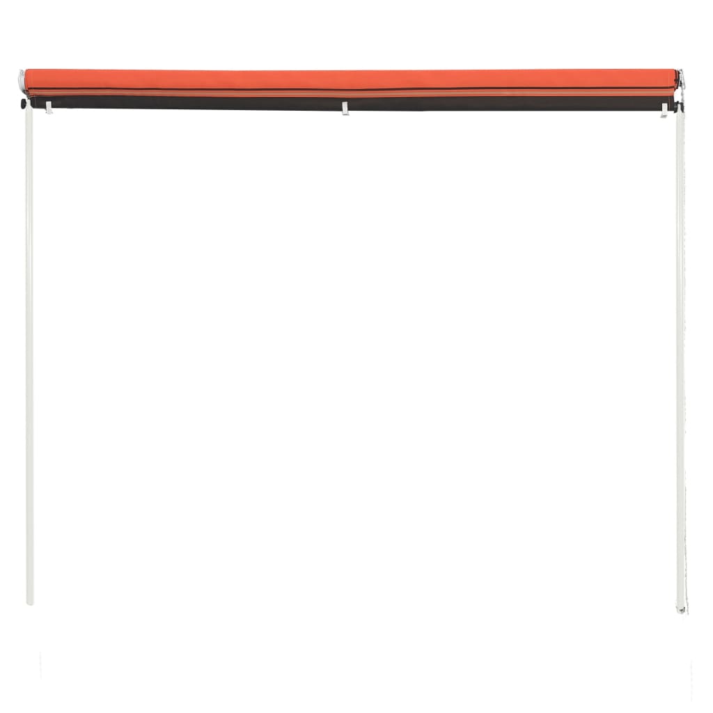 vidaXL Retractable Awning 100x150 cm Orange and Brown