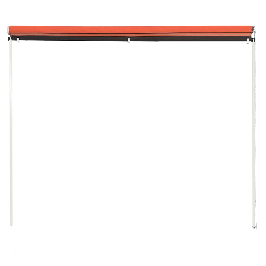 vidaXL Awning | Orange and Brown | Steel and 100% polyester | 150x150 cm