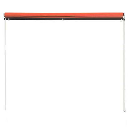 vidaXL Awning | Orange and Brown | Steel and 100% polyester | 150x150 cm