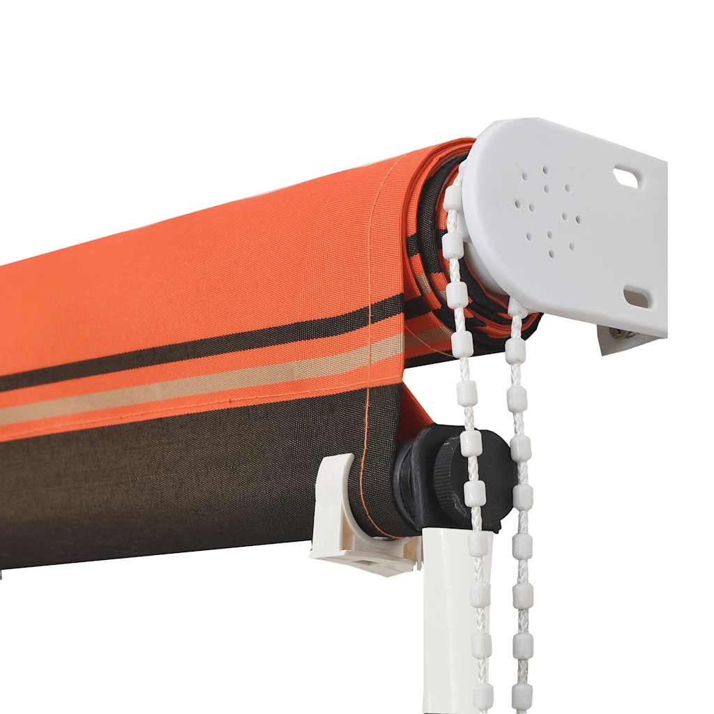vidaXL Awning | Orange and Brown | Steel and 100% polyester | 150x150 cm