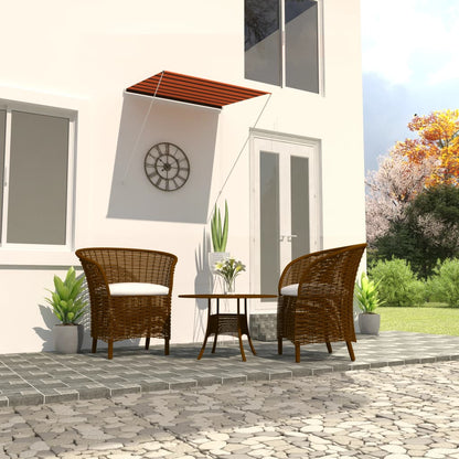 vidaXL Retractable Awning 150x150 cm Orange and Brown