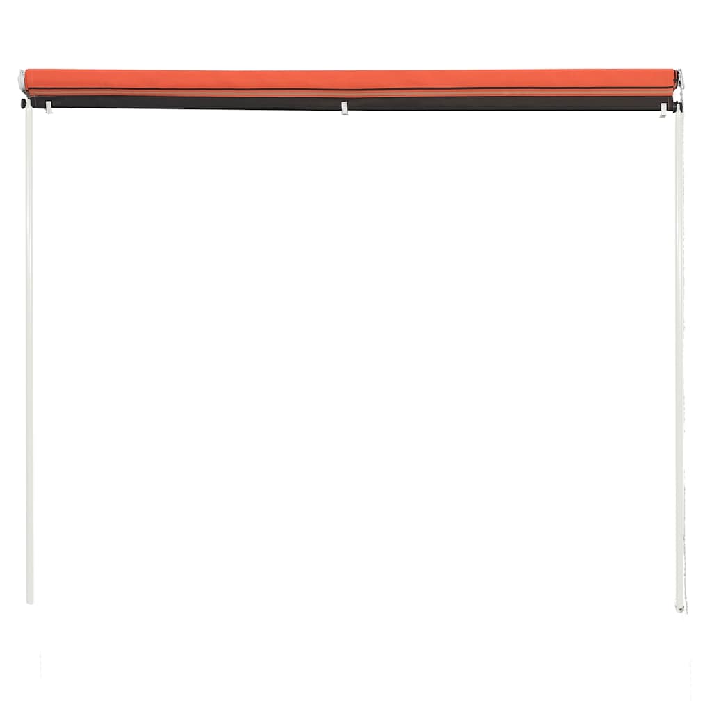 vidaXL Retractable Awning 350x150 cm Orange and Brown