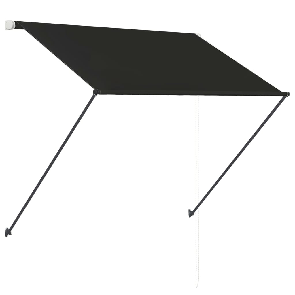 vidaXL Retractable Awning with LED 100x150 cm Anthracite
