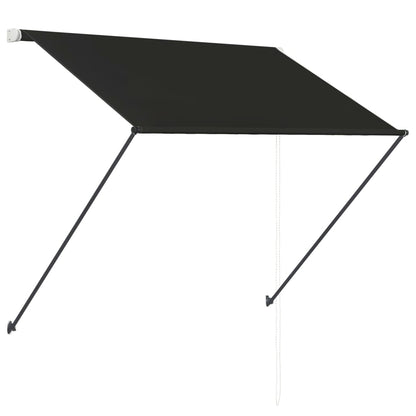 vidaXL Retractable Awning with LED 100x150 cm Anthracite