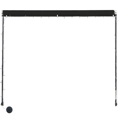vidaXL Retractable Awning with LED 100x150 cm Anthracite