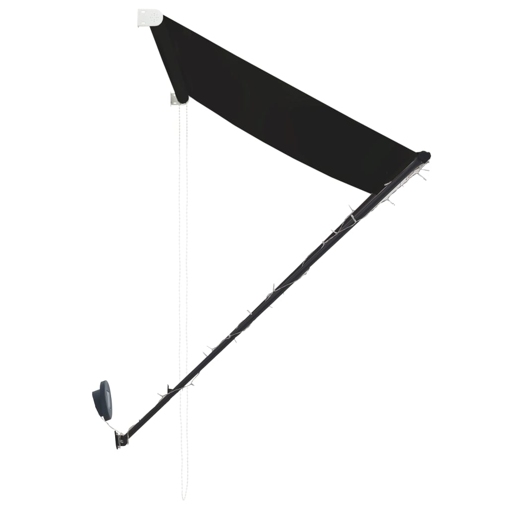 145917 vidaXL Retractable Awning with LED 250x150 cm Anthracite