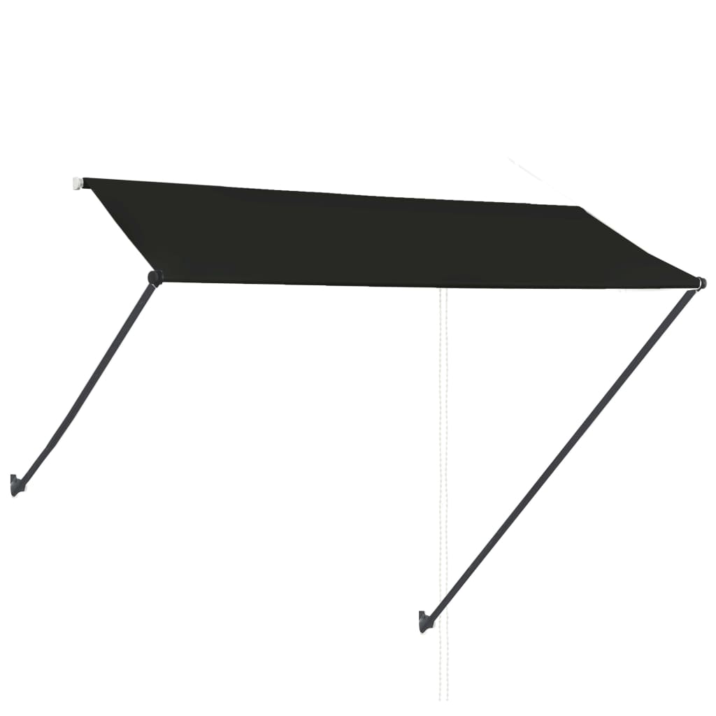 145918 vidaXL Retractable Awning with LED 300x150 cm Anthracite