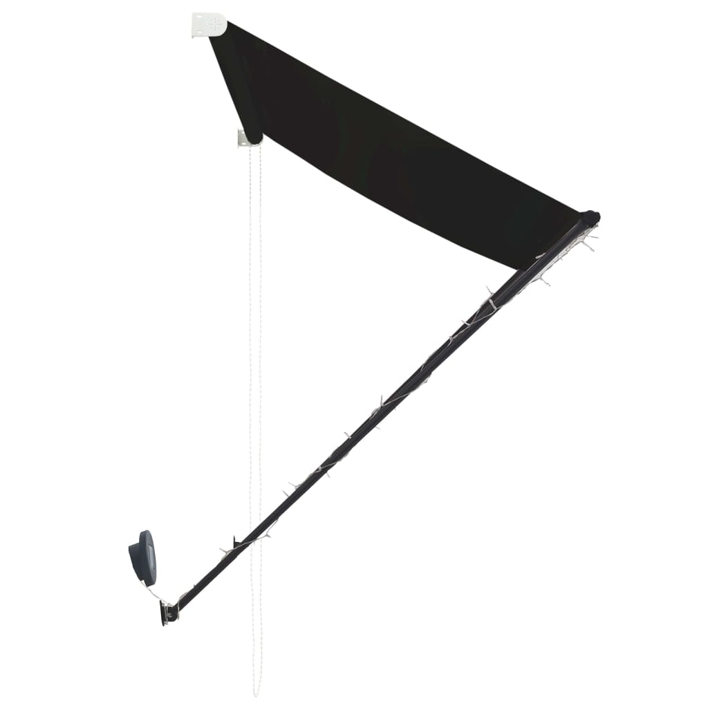 145918 vidaXL Retractable Awning with LED 300x150 cm Anthracite