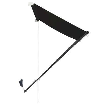 145918 vidaXL Retractable Awning with LED 300x150 cm Anthracite