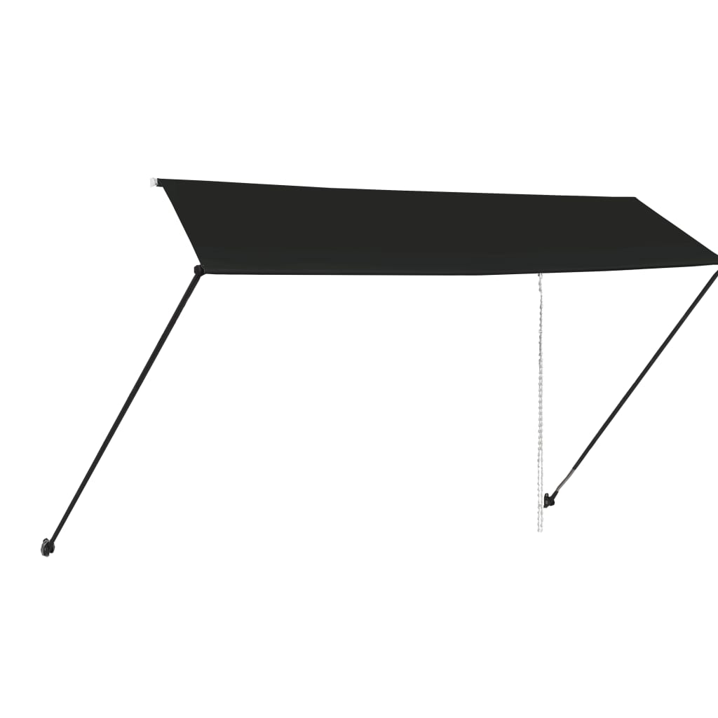 145919 vidaXL Retractable Awning with LED 350x150 cm Anthracite