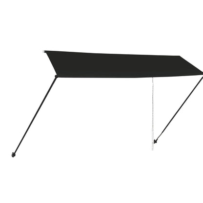 145919 vidaXL Retractable Awning with LED 350x150 cm Anthracite