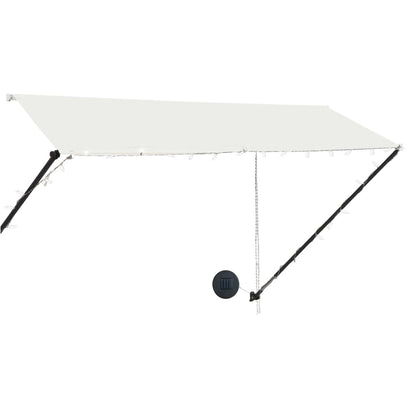 145925 vidaXL Retractable Awning with LED 300x150 cm Cream