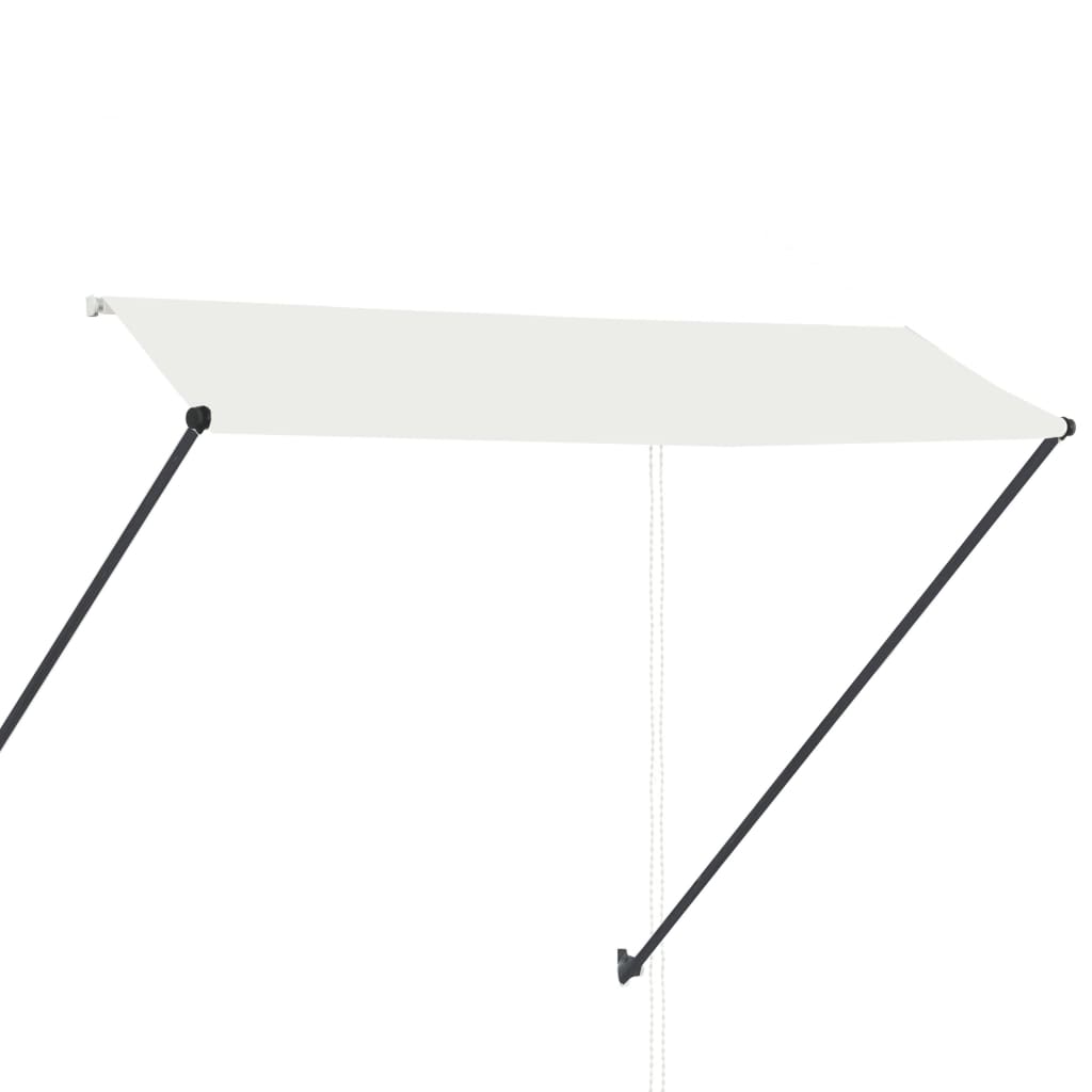 145925 vidaXL Retractable Awning with LED 300x150 cm Cream