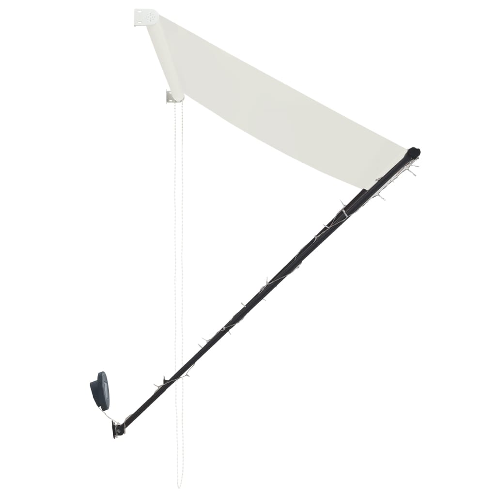 vidaXL Retractable Awning with LED 300x150 cm Cream