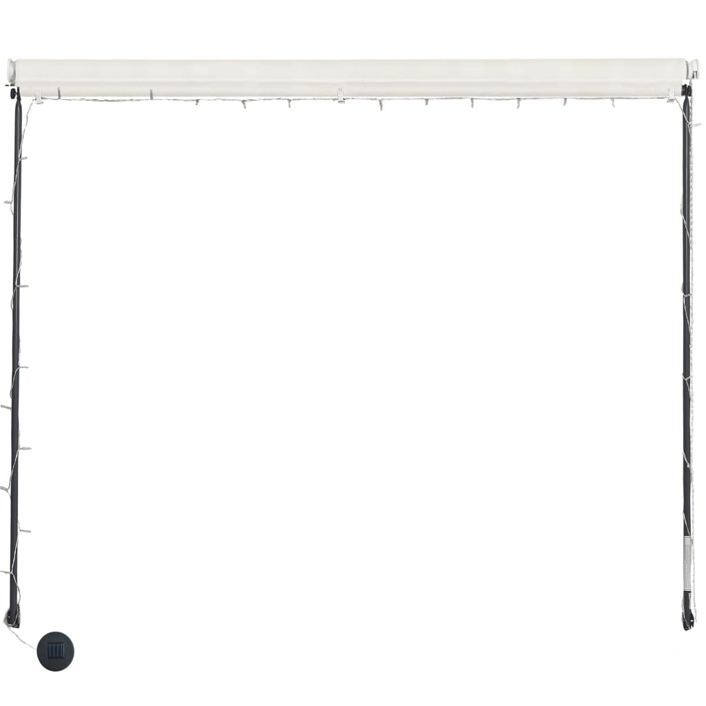vidaXL Retractable Awning with LED 350x150 cm Cream