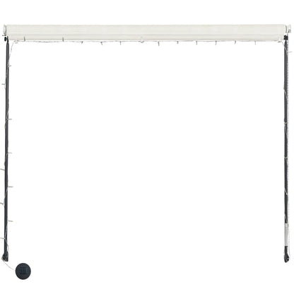 vidaXL Retractable Awning with LED 350x150 cm Cream