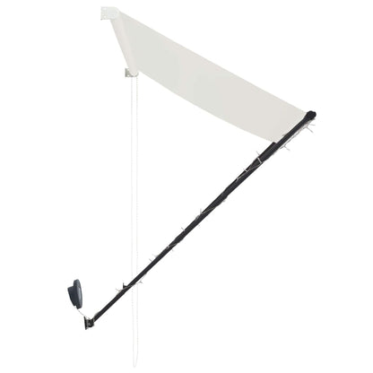 145926 vidaXL Retractable Awning with LED 350x150 cm Cream