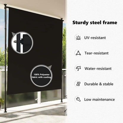 145937 vidaXL Outdoor Roller Blind 150x270 cm Anthracite