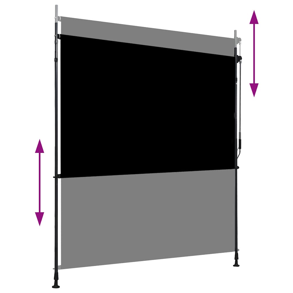 145938 vidaXL Outdoor Roller Blind 200x270 cm Anthracite