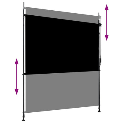 145938 vidaXL Outdoor Roller Blind 200x270 cm Anthracite