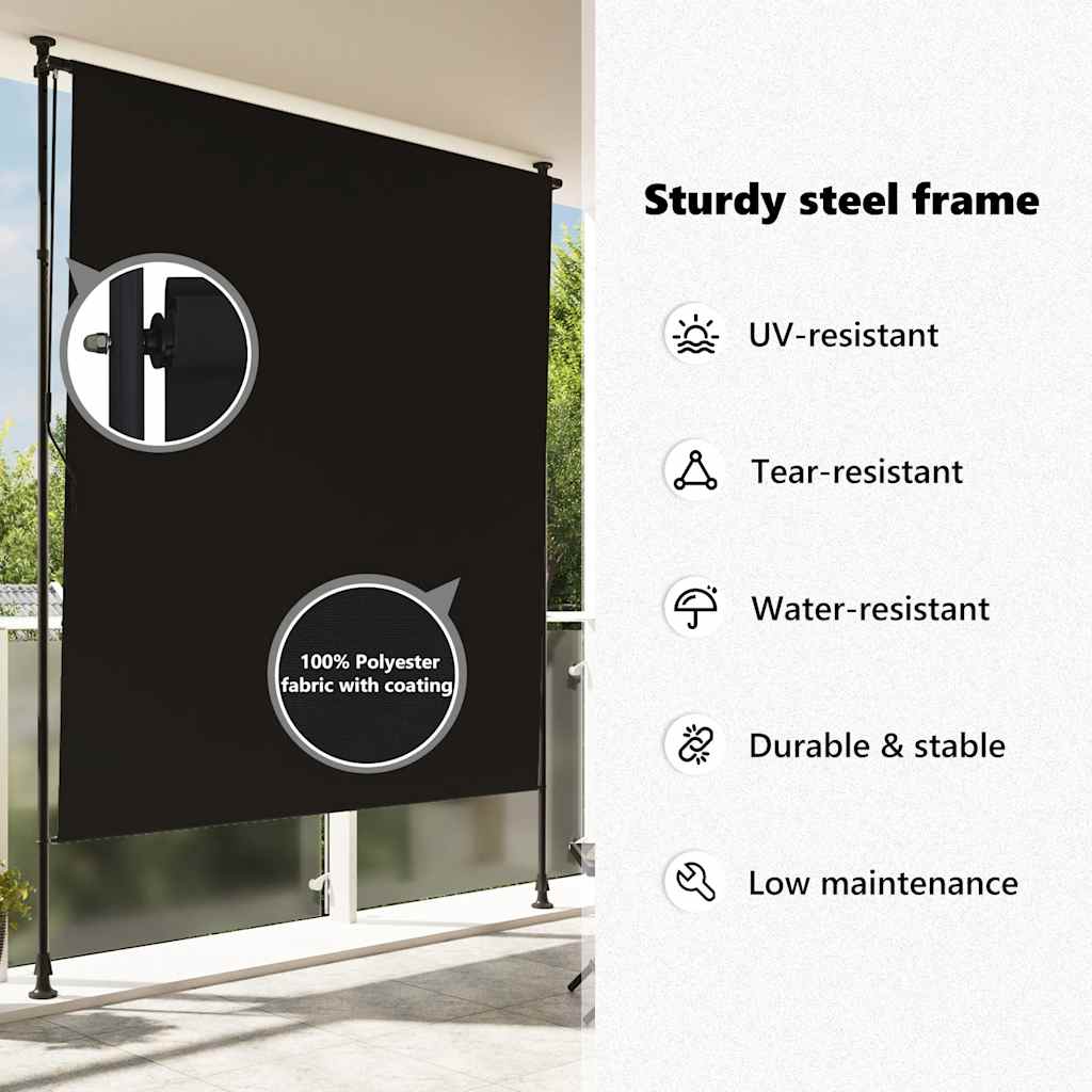145938 vidaXL Outdoor Roller Blind 200x270 cm Anthracite