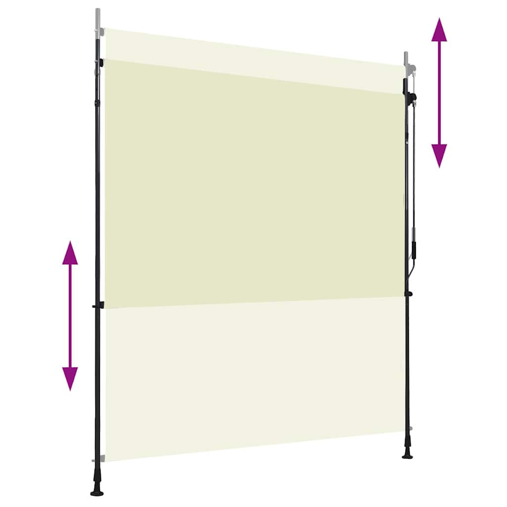 vidaXL Outdoor Roller Blind 200x270 cm Cream