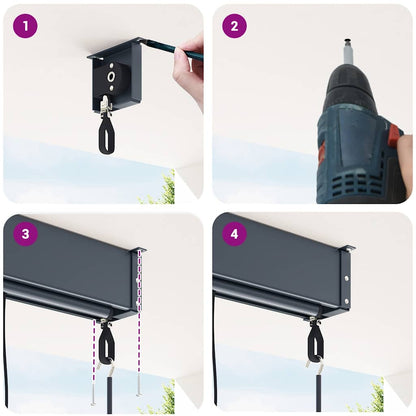 vidaXL Outdoor Roller Blind 60x250 cm Blue and White