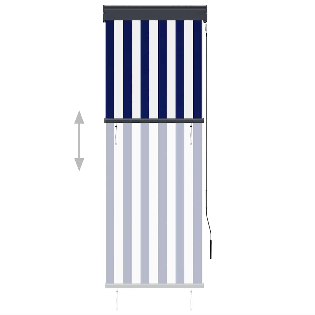 vidaXL Outdoor Roller Blind 60x250 cm Blue and White