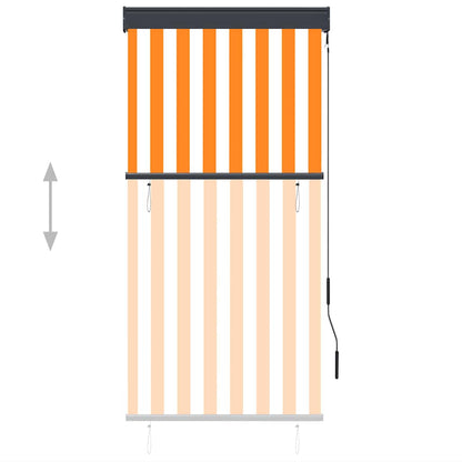 vidaXL Outdoor Roller Blind 80x250 cm White and Orange