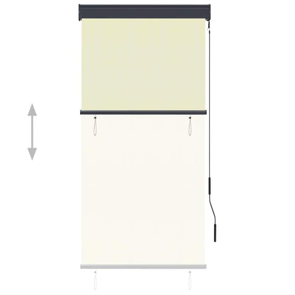 vidaXL Outdoor Roller Blind 80x250 cm Cream