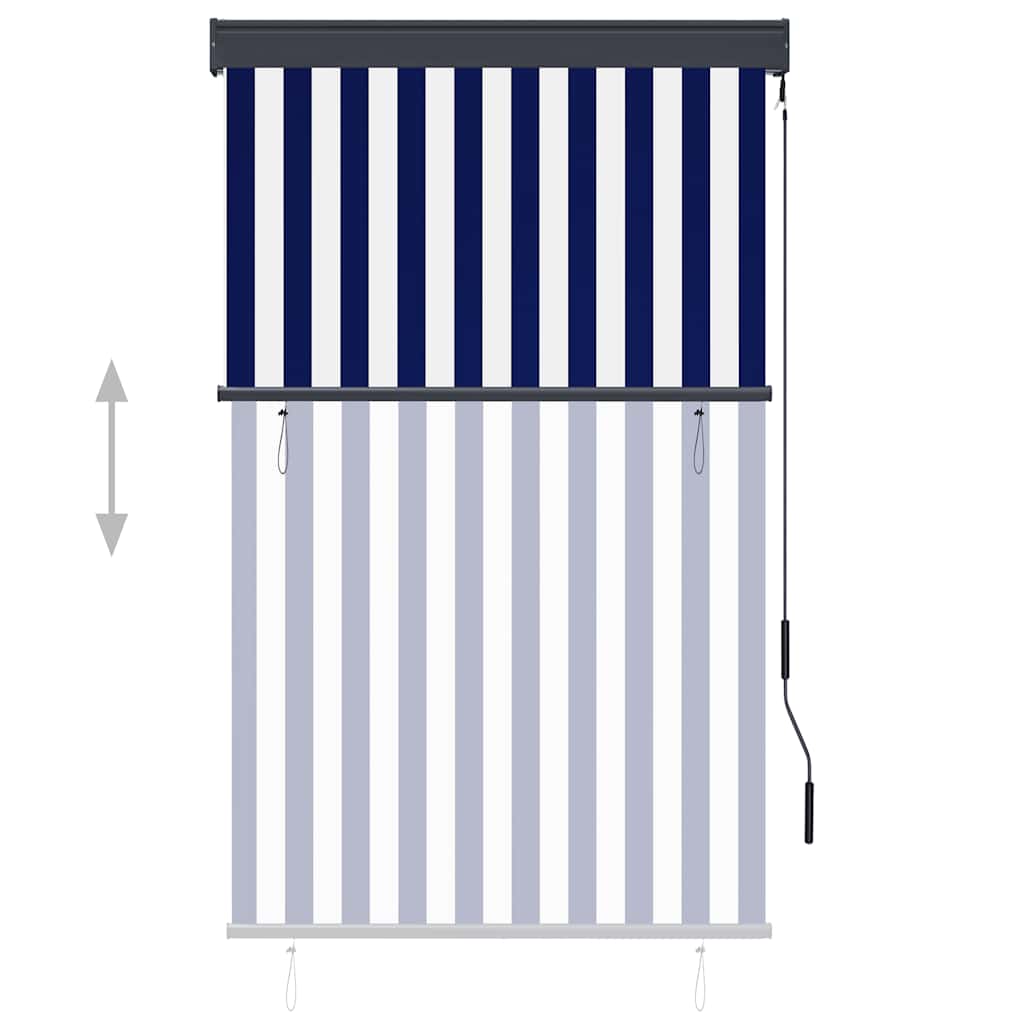 vidaXL Outdoor Roller Blind 100x250 cm Blue and White