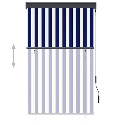 vidaXL Outdoor Roller Blind 100x250 cm Blue and White