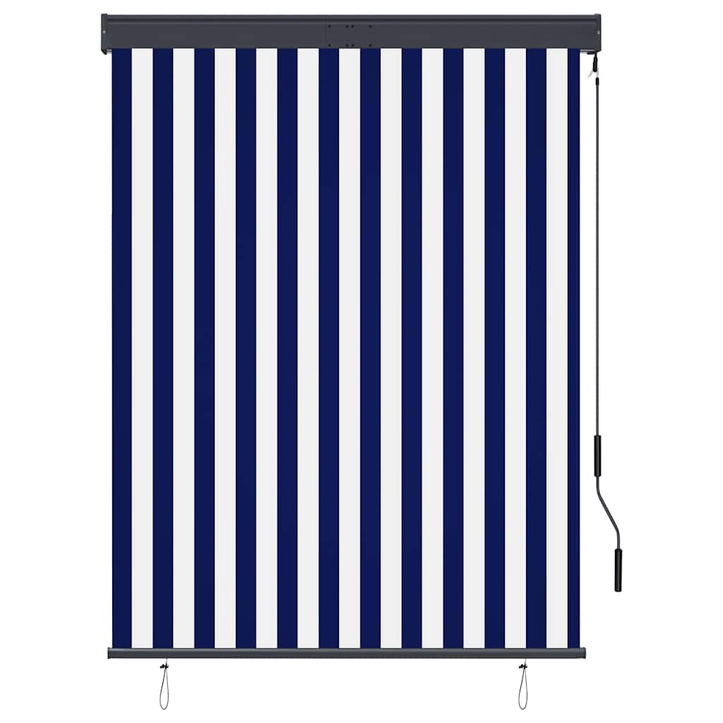 vidaXL Outdoor Roller Blind 120x250 cm Blue and White