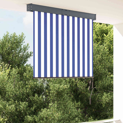 145961 vidaXL Outdoor Roller Blind 120x250 cm Blue and White