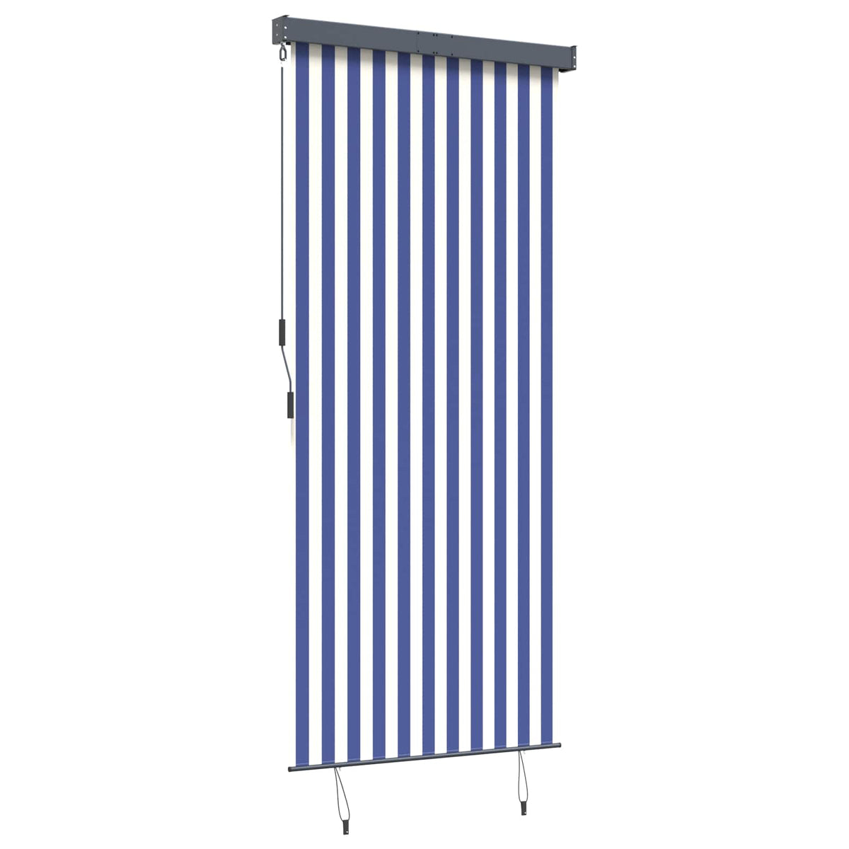145961 vidaXL Outdoor Roller Blind 120x250 cm Blue and White