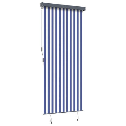 145961 vidaXL Outdoor Roller Blind 120x250 cm Blue and White