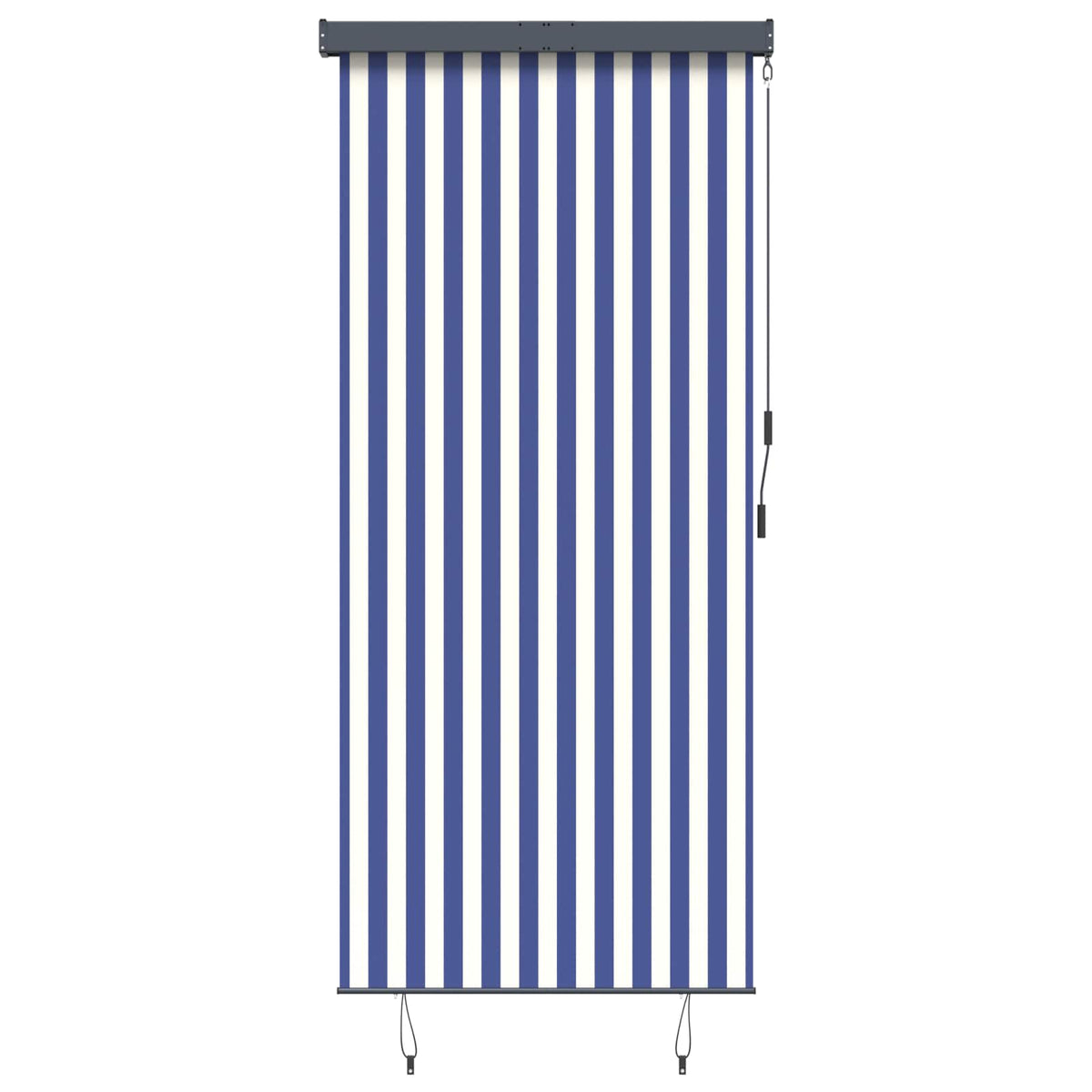 145961 vidaXL Outdoor Roller Blind 120x250 cm Blue and White