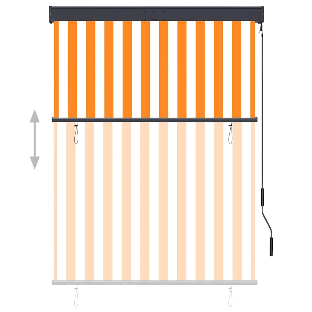 vidaXL Outdoor Roller Blind 120x250 cm White and Orange
