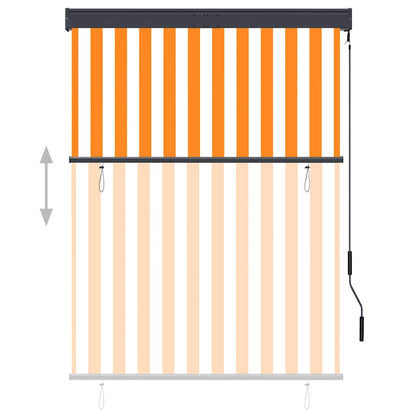 vidaXL Outdoor Roller Blind 120x250 cm White and Orange