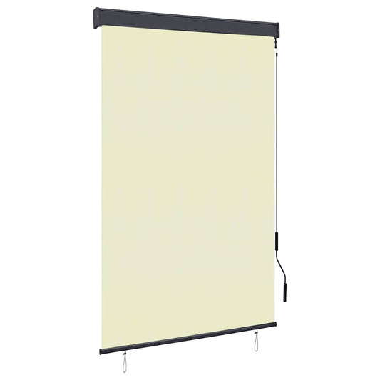 vidaXL Outdoor Roller Blind | Cream | 100% polyester, aluminium, steel